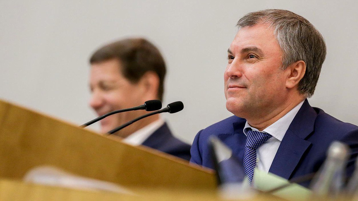 Председатель Государственной Думы Вячеслав Володин во время пленарного заседания. Автор фото: Анна Исакова/Фотослужба Государственной Думы.