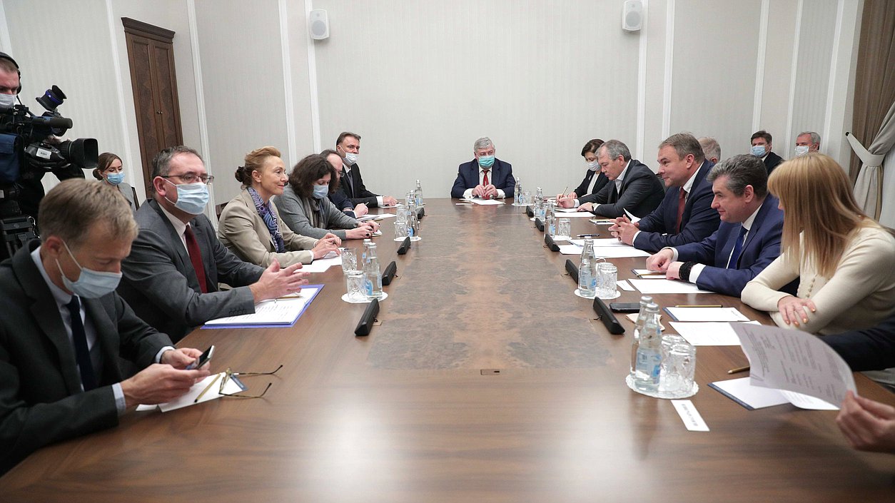 Meeting of Deputy Chairman of the State Duma Petr Tolstoy and Secretary General of the Council of Europe Marija Pejčinović Burić