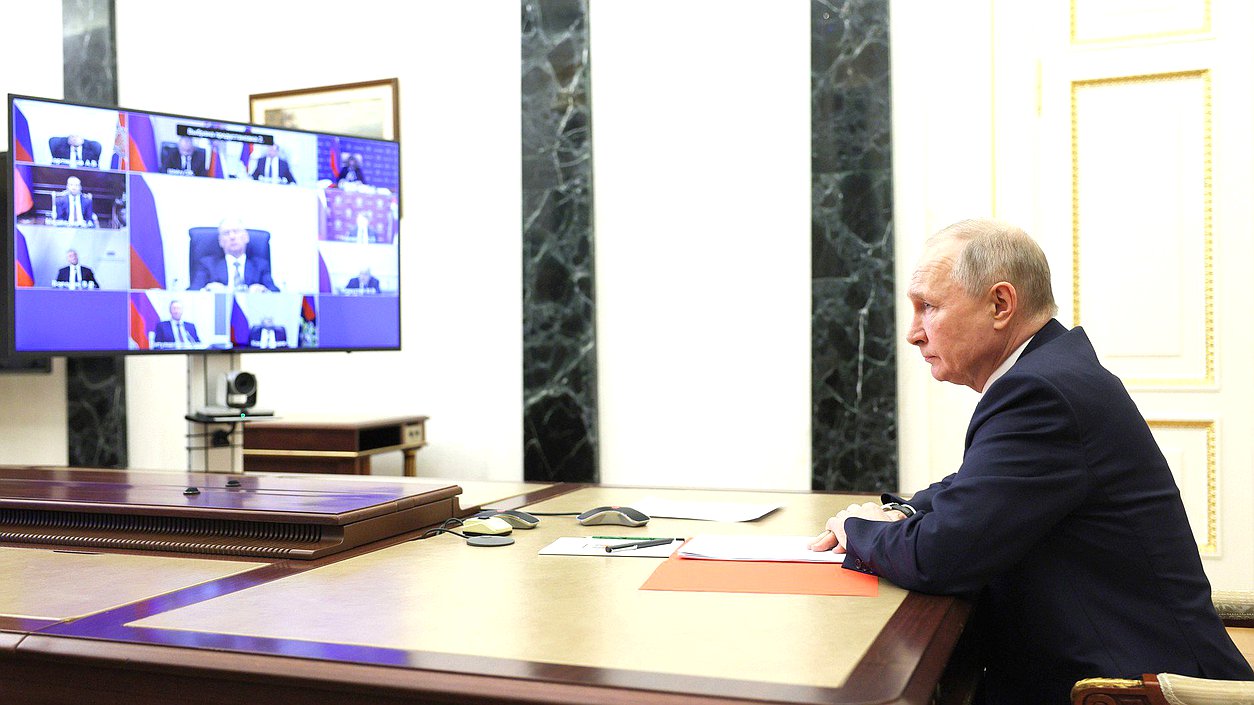 Совещание с постоянными членами Совета Безопасности. Фото: kremlin.ru