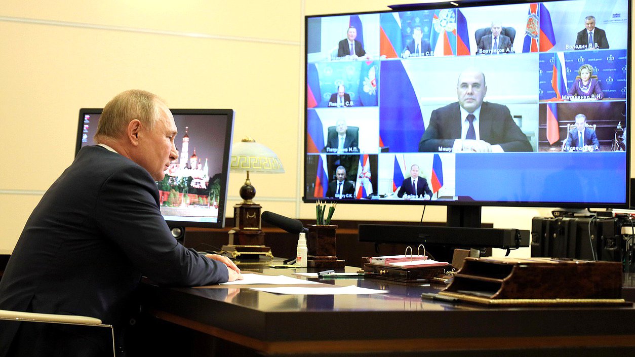 Совещание с постоянными членами Совета Безопасности. Фото: kremlin.ru