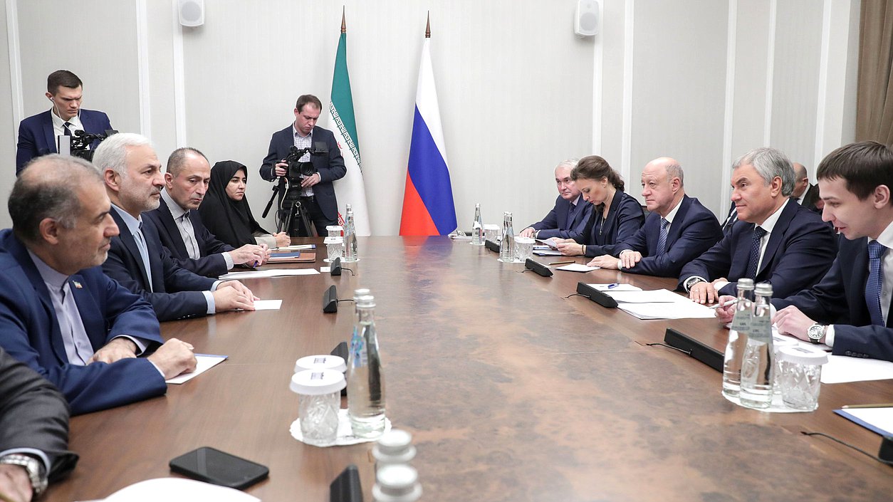 Meeting of Chairman of the State Duma Vyacheslav Volodin and Chairman of the Commission of National Security and Foreign Policy of the Islamic Consultative Assembly of the Islamic Republic of Iran Vahid Jalalzadeh