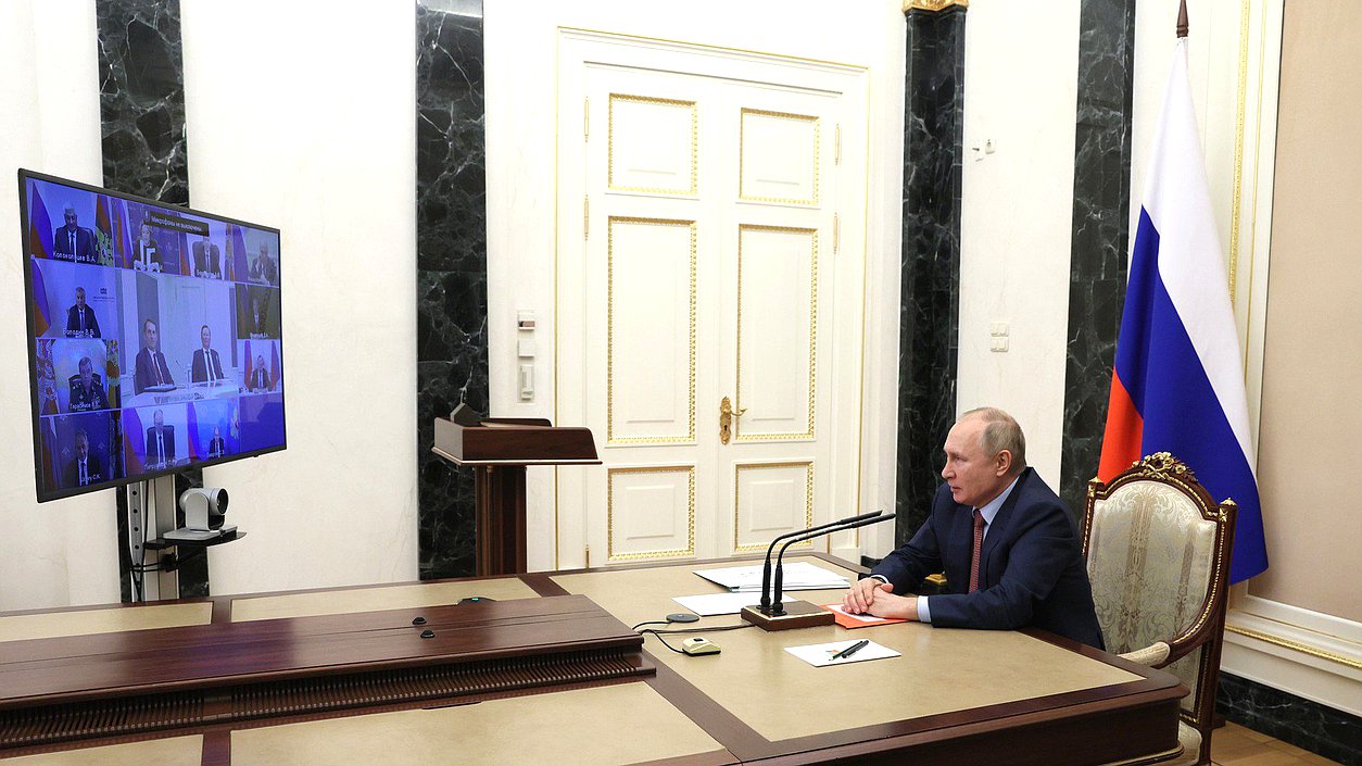 Совещание с постоянными членами Совета Безопасности. Фото: kremlin.ru