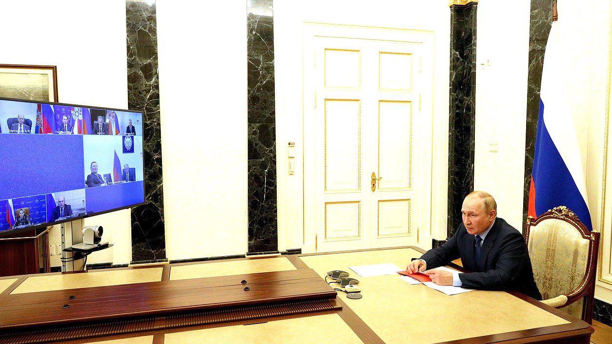 Совещание с постоянными членами Совета Безопасности. Фото: kremlin.ru