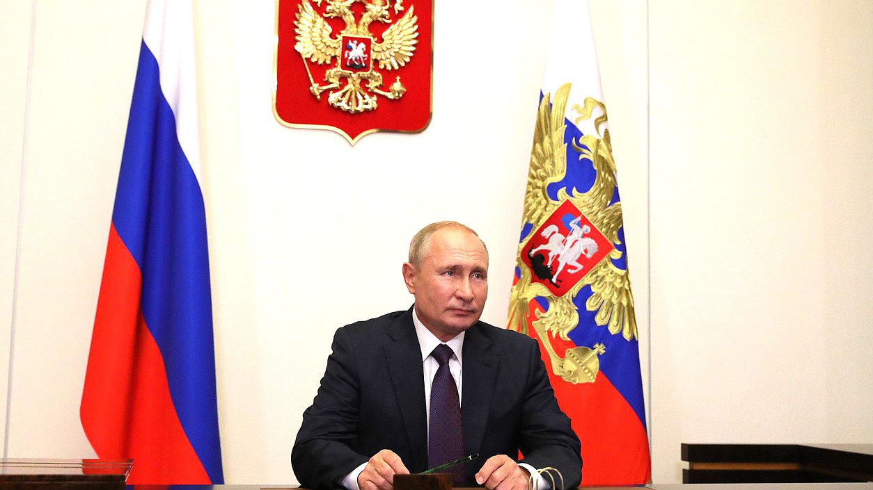 Совещание Владимира Путина с постоянными членами Совета Безопасности (в режиме видеоконференции). Фото: www.kremlin.ru