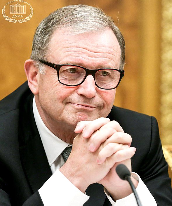 Первый заместитель Президента Национального совета Австрийской Республики Карлхайнц КОПФ во время встречи. Автор фото: Анна Исакова/Фотослужба Государственной Думы.
