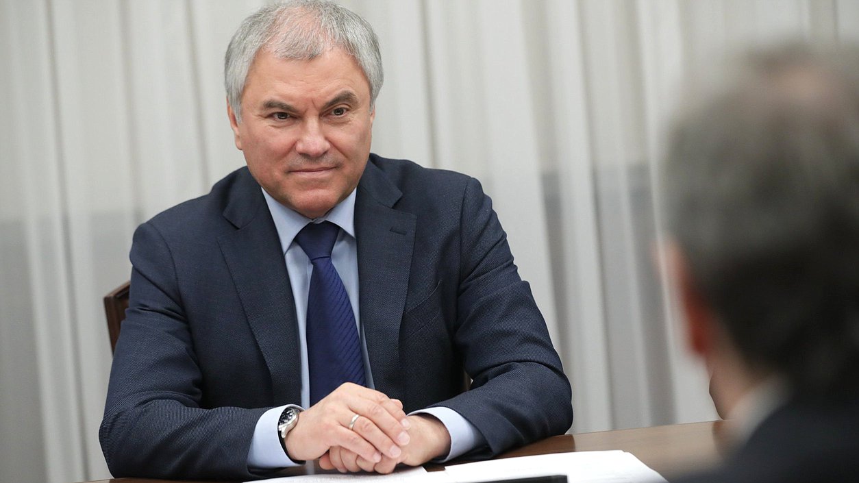 Chairman of the State Duma Vyacheslav Volodin