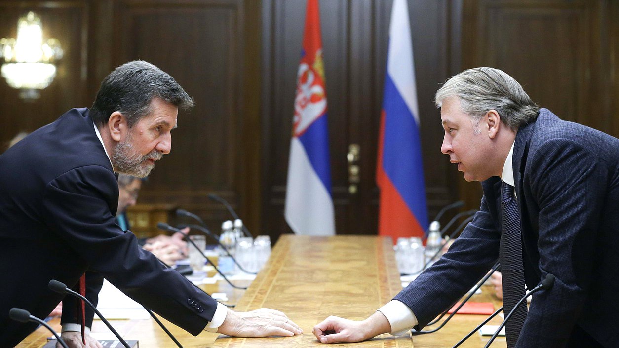 Встреча Председателя Государственной Думы
Федерального Собрания Российской Федерации С.Е.Нарышкина
с Председателем Народной скупщины Республики Сербии М.Гойкович.
