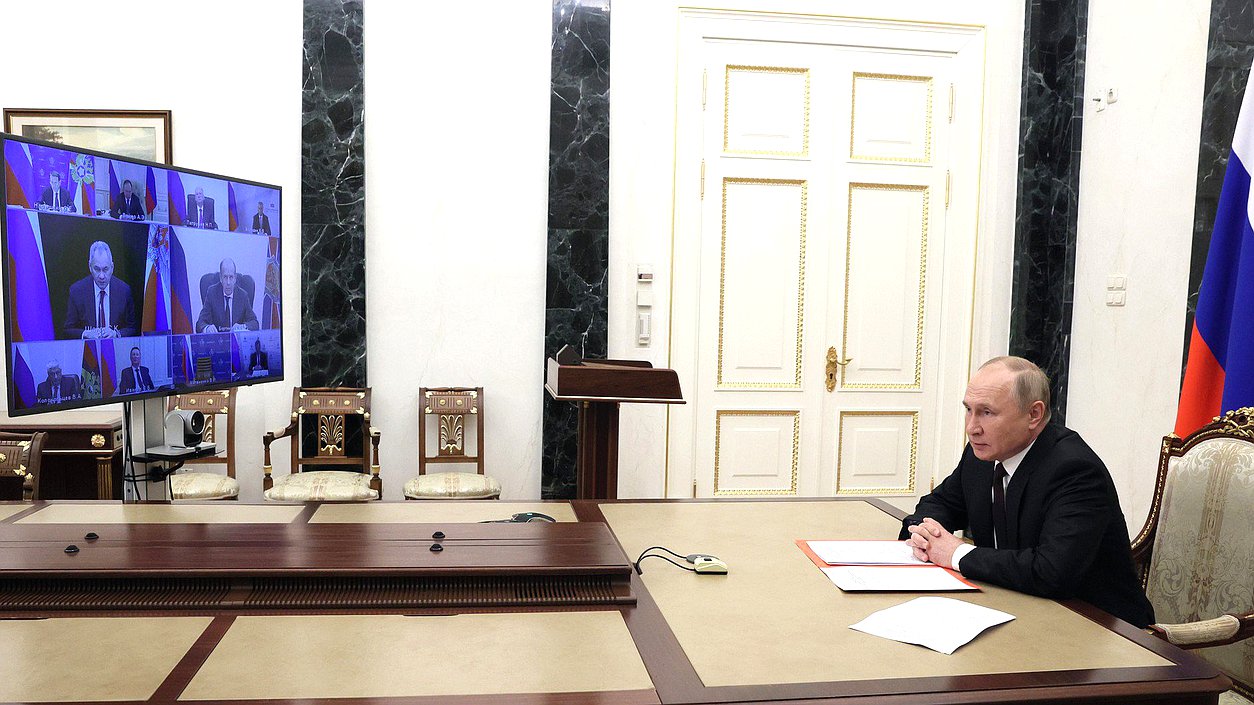 Совещание с постоянными членами Совета Безопасности. Фото: kremlin.ru