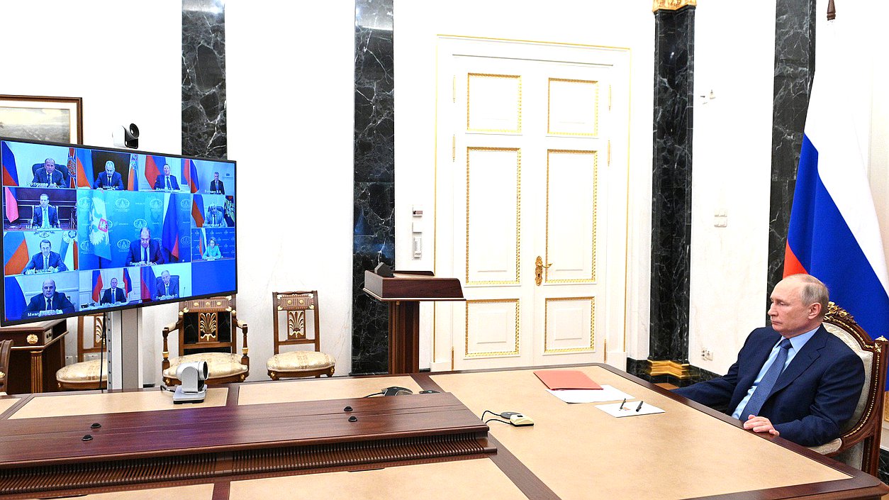 Совещание с постоянными членами Совета Безопасности. Фото: kremlin.ru