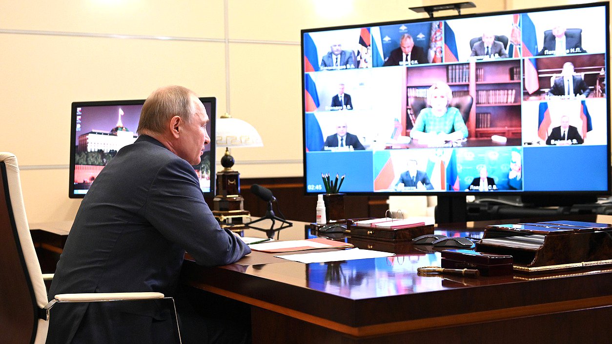 Совещание с постоянными членами Совета Безопасности. Фото: kremlin.ru