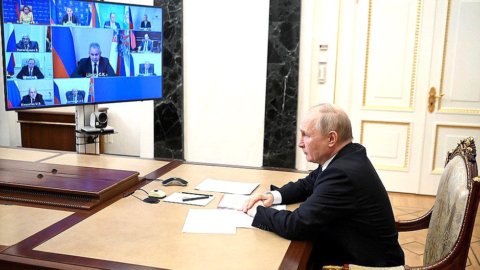 Совещание с постоянными членами Совета Безопасности. Фото: kremlin.ru