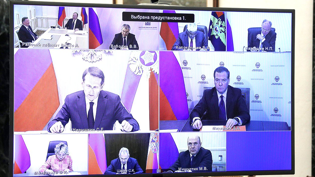 Совещание с постоянными членами Совета Безопасности. Фото: kremlin.ru