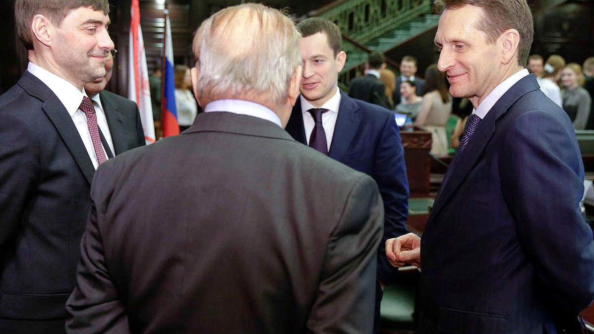 Участие Председателя Государственной Думы 
Федерального Собрания Российской Федерации С.Е.Нарышкина 
в торжественном собрании, посвященном 10-летию 
Высшей школы государственного администрирования 
Московского государственного университета имени М.В.Ломоносова.

