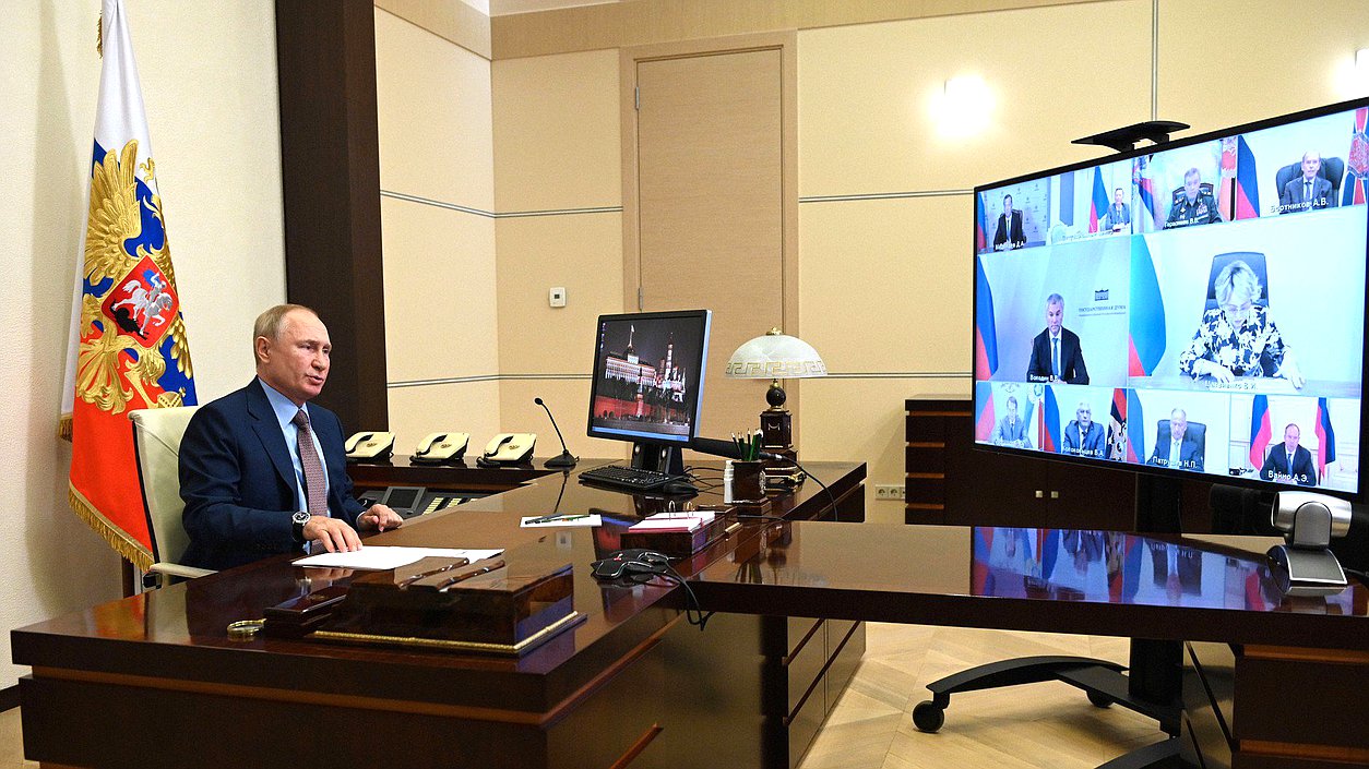 Совещание с постоянными членами Совета Безопасности. Фото: kremlin.ru