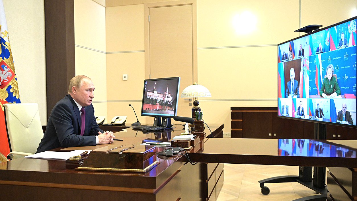 Совещание с постоянными членами Совета Безопасности. Фото: kremlin.ru