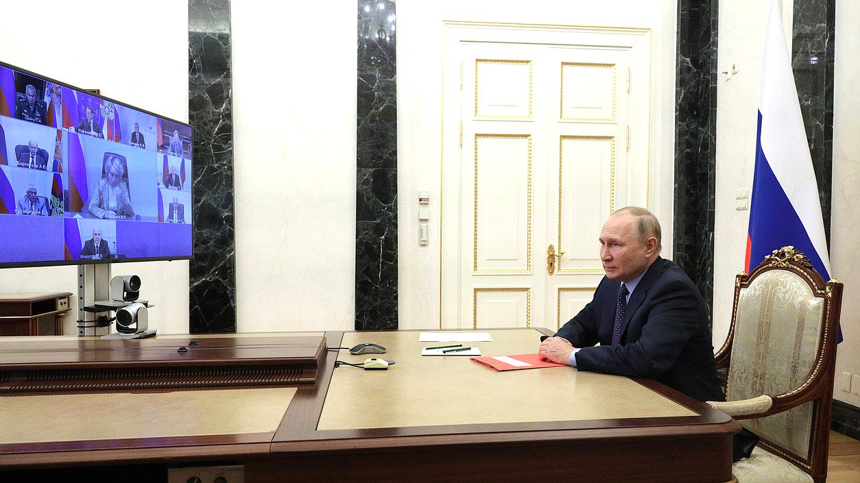 Совещание с постоянными членами Совета Безопасности. Фото: kremlin.ru