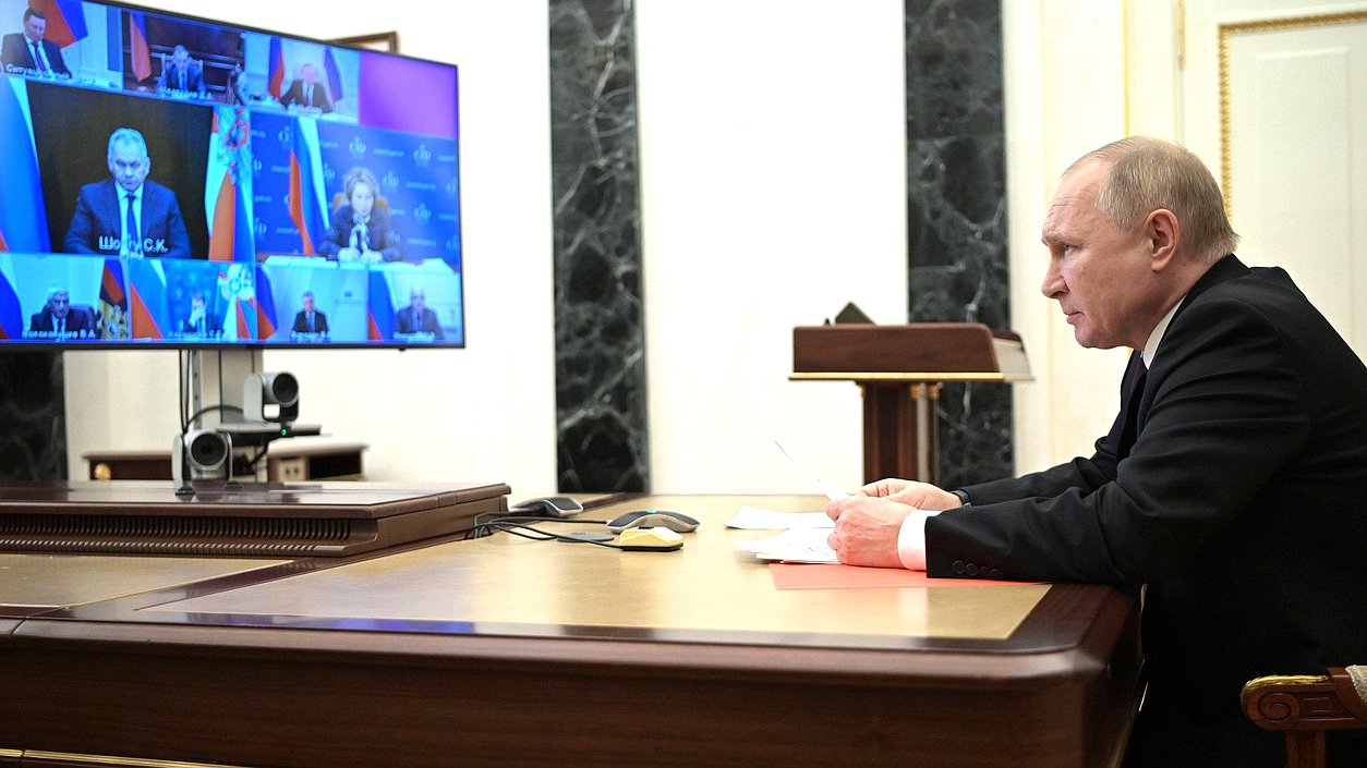 Совещание с постоянными членами Совета Безопасности. Фото: kremlin.ru