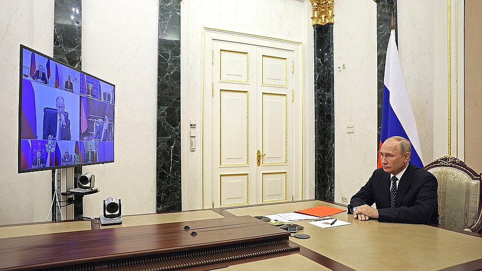 Совещание с постоянными членами Совета Безопасности. Фото: kremlin.ru