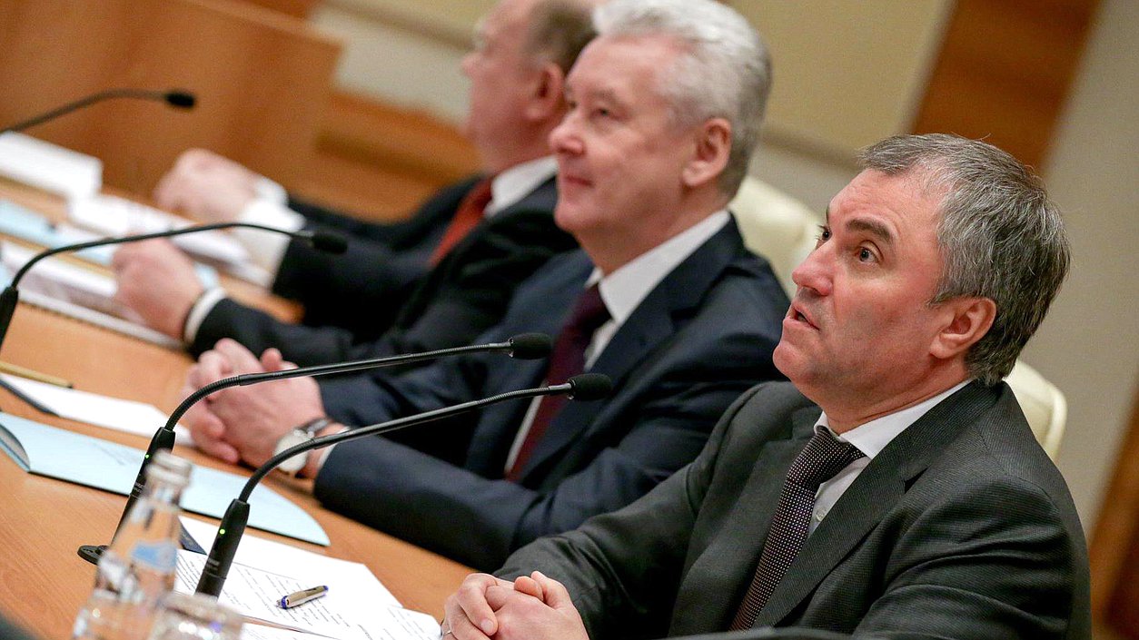 Председатель Государственной Думы Вячеслав Володин во время заседания. Автор фото: Анна Исакова/Фотослужба Государственной Думы.

