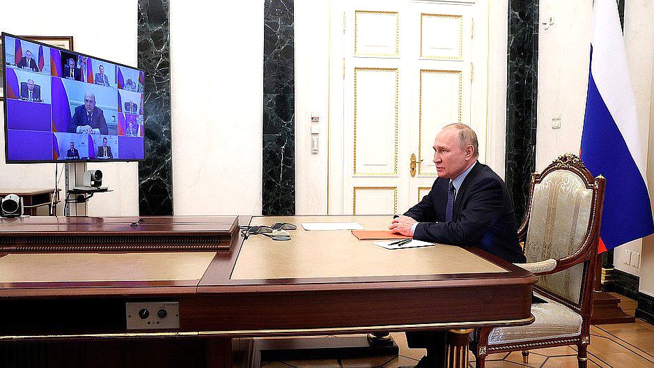 Совещание с постоянными членами Совета Безопасности. Фото: kremlin.ru