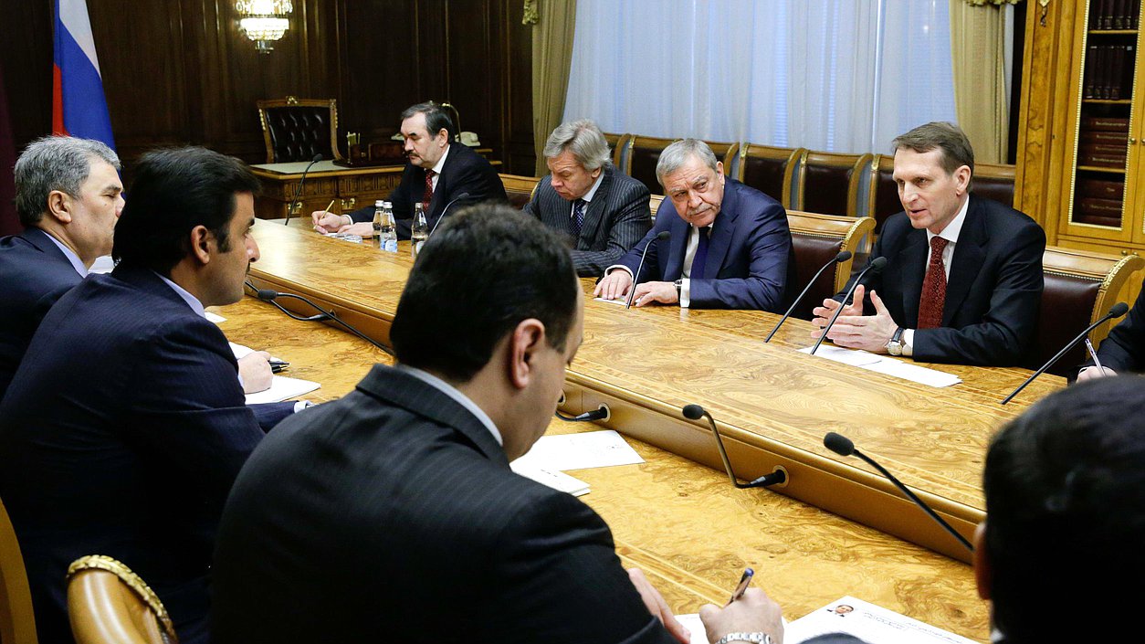 Встреча Председателя Государственной Думы
Федерального Собрания Российской Федерации С.Е.Нарышкина
с Эмиром Государства Катар Т.Б.Х.Аль Тани.
