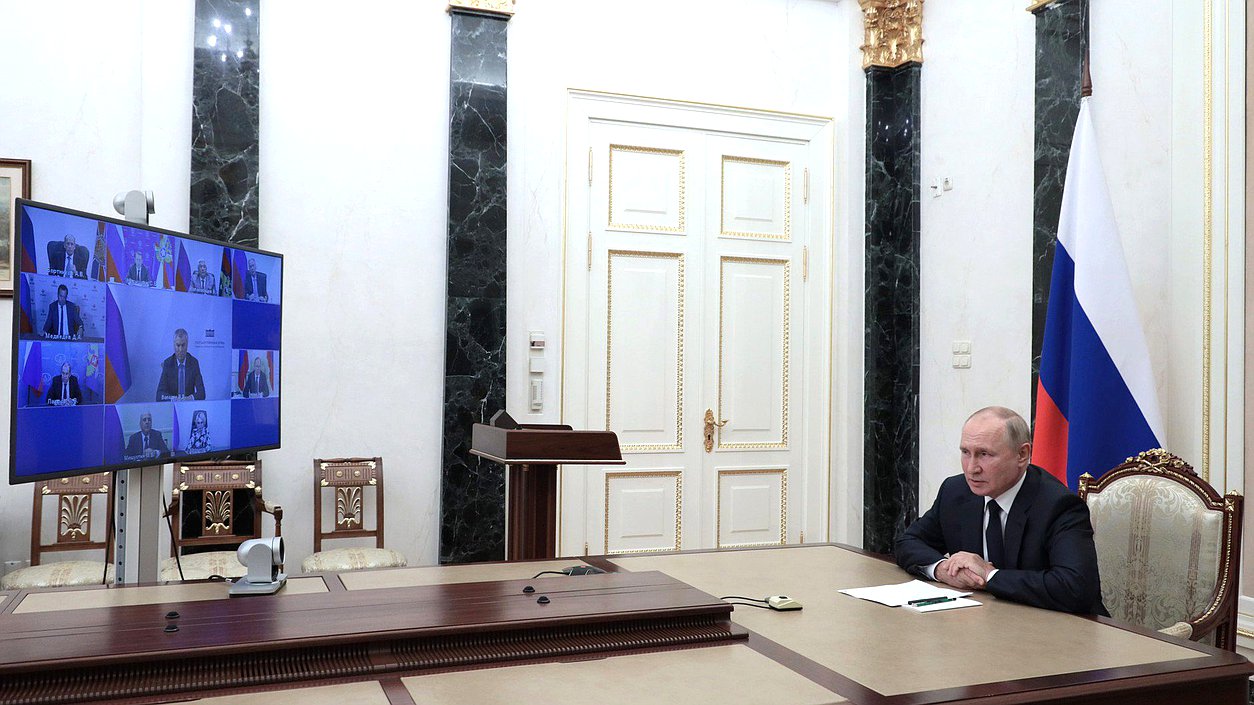 Совещание с постоянными членами Совета Безопасности. Фото: kremlin.ru