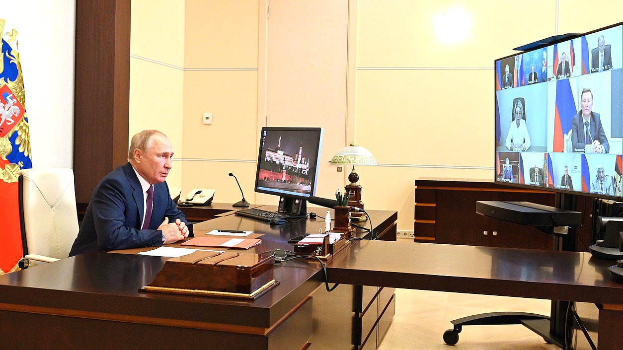 Совещание с постоянными членами Совета Безопасности. Фото: kremlin.ru