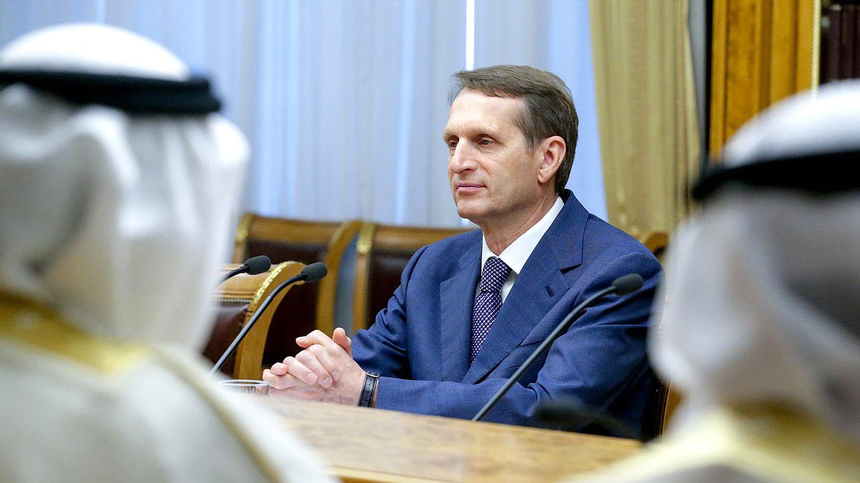 Встреча Председателя Государственной Думы 
 С.Е.Нарышкина 
c Председателем Федерального национального совета 
Объединенных Арабских Эмиратов А.А.Аль-Кубейси. 
