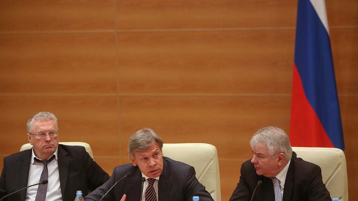 Парламентские слушания Комитета Государственной Думы по международным делам на тему «Россия – Запад: что возобладает – логика противостояния или логика взаимодействия?». 
