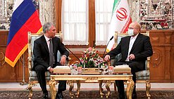 Chairman of the State Duma Viacheslav Volodin and Speaker of the Islamic Consultative Assembly of the Islamic Republic of Iran Mohammad Bagher Ghalibaf