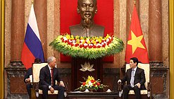 Chairman of the State Duma Vyacheslav Volodin and President of the Socialist Republic of Vietnam Lương Cường