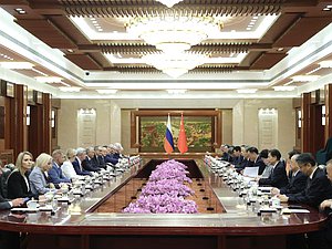Meeting of Chairman of the State Duma Vyacheslav Volodin and Chairman of the Standing Committee of the National People's Congress Zhao Leji