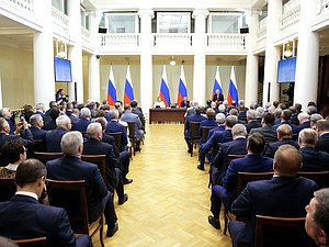 Встреча Президента РФ Владимира Путина с членами Совета законодателей РФ при Федеральном Собрании РФ