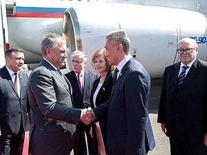 Arrival of Chairman of the State Duma Viacheslav Volodin in Uzbekistan