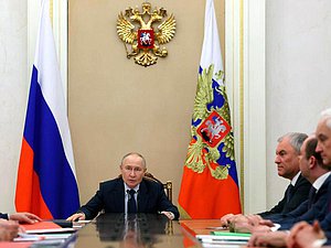 Совещание с постоянными членами Совета безопасности РФ. Фото: kremlin.ru