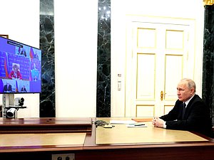 Совещание с постоянными членами Совета Безопасности (в режиме видеоконференции). Фото: kremlin.ru