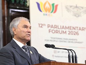 Председатель Государственной Думы Вячеслав Володин. XII Международный Парламентский форум БРИКС