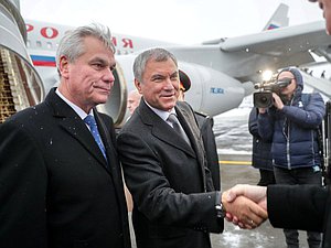 Председатель Государственной Думы Вячеслав Володин и Председатель Палаты представителей Национального собрания Республики Беларусь Владимир Андрейченко