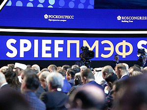 Пленарное заседание XXVIII Петербургского международного экономического форума