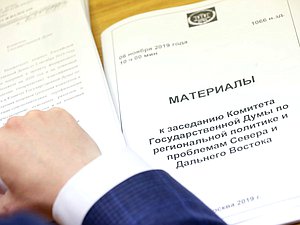 Заседание Комитета по региональной политике и проблемам Севера и Дальнего Востока
