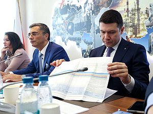 Председатель Комитета по промышленности и торговле Владимир Гутенев и Министр промышленности и торговли РФ Антон Алиханов