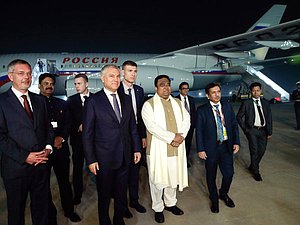 Chairman of the State Duma Vyacheslav Volodin arrived in the Republic of India to pay an official visit