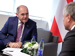 Chairman of the State Duma Viacheslav Volodin and President of the Austrian National Council Wolfgang Sobotka