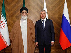 Chairman of the State Duma Vyacheslav Volodin and Chief of the Supreme Court of the Islamic Republic of Iran Seyyed Ahmad Mortazavi Moghaddam