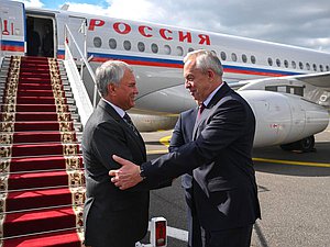Председатель Государственной Думы Вячеслав Володин и Председатель Палаты представителей Национального собрания Республики Беларусь Игорь Сергеенко