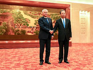 Meeting of Chairman of the State Duma Vyacheslav Volodin and Chairman of the Standing Committee of the National People's Congress of China Zhao Leji