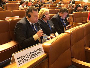 Заместитель Председателя Комитета по обороне Юрий Швыткин на Пленарной сессии ПАС в Бухаресте