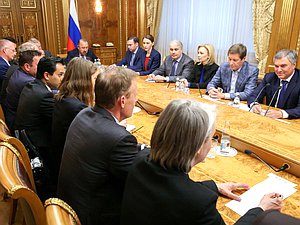 Встреча Председателя Государственной Думы Вячеслава Володина с Вице-президентом Бундестага Томасом Опперманном
