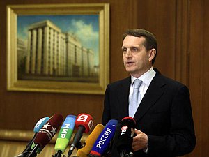 Сергей Нарышкин выразил обеспокоенность последними событиями на Украине 
