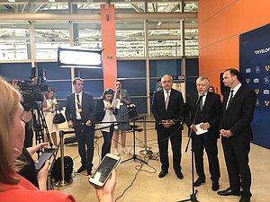 Брифинг для журналистов по итогам первого дня работы секции «Укрепление международной безопасности: роль парламентов» на Международном форуме «Развитие парламентаризма»